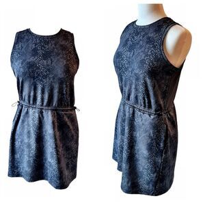 TAIL Black Snakeskin Workout Golf Dress - Medium